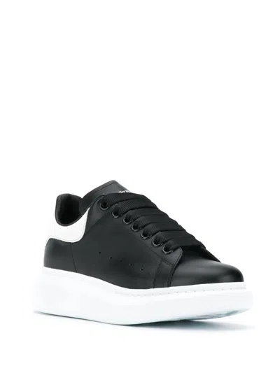 Shop Alexander Mcqueen 'oversize' Sneakers In Nero E Bianco