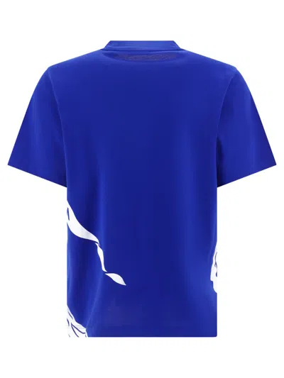 Shop Burberry "ekd" T-shirt In Blue