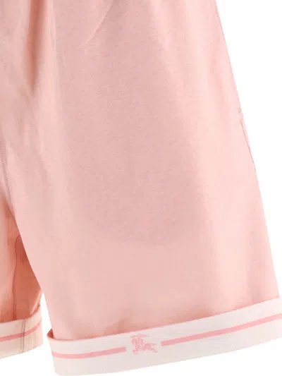 Shop Burberry Cotton Shorts In Pink