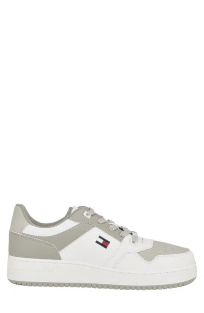 Shop Tommy Hilfiger Colorblock Sneaker In Grey/white