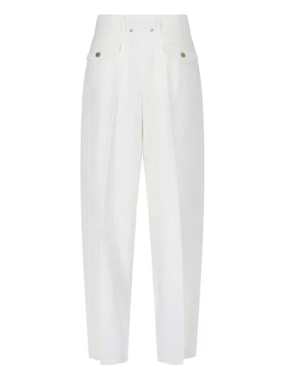Shop Golden Goose Trousers In White