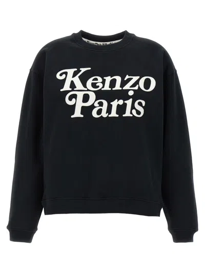 Shop Kenzo Logo Sweatshirt In White/black
