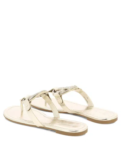 Shop Tory Burch "miller Pave" Sandals In Gold