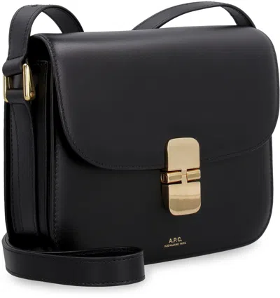 Shop Apc A.p.c. Leather Crossbody Bag In Black