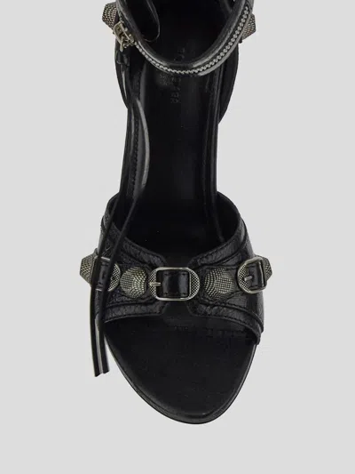 Shop Balenciaga With Heel In Black/palladium