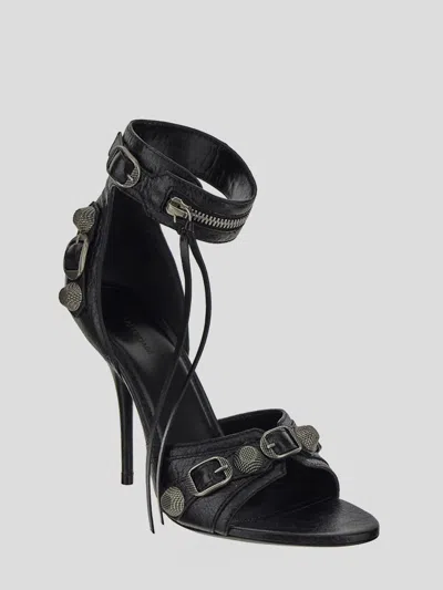 Shop Balenciaga With Heel In Black/palladium
