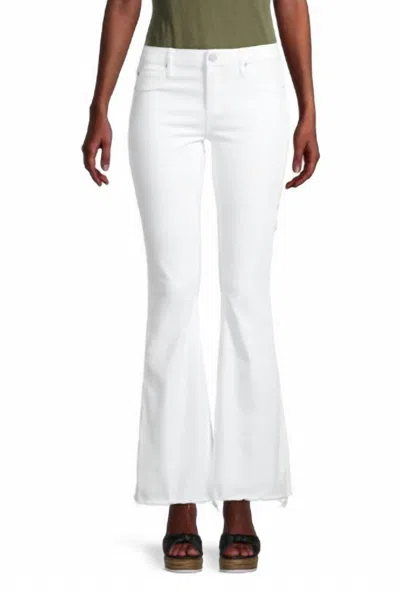 Shop Articles Of Society Faith Flare Jeans In Grove In White
