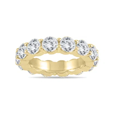 Shop Sselects Ags Certified Diamond Eternity Band In 14k Yellow Gold 6 1/2 - 7 1/2 Ctw