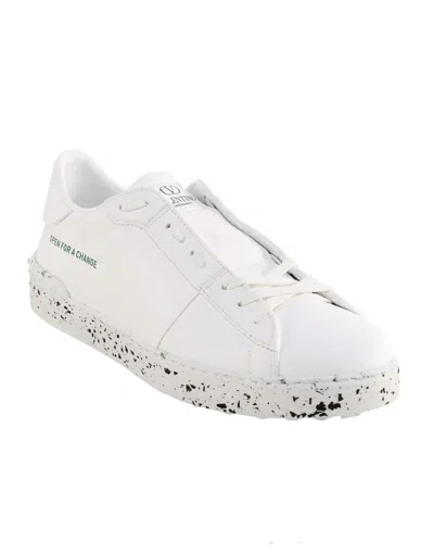 Shop Valentino Women's Open For A Change Low-rise Sneaker In Bianco In White