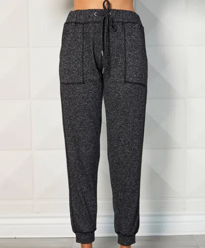 Shop French Kyss Viscose Joggers In Steel In Grey