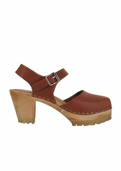 Shop Mia Abba Clog In Luggage In Brown