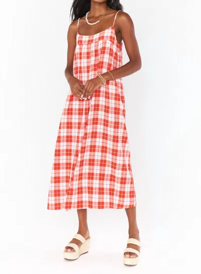 Shop Show Me Your Mumu Oasis Midi Dress In Picnic Plaid In White