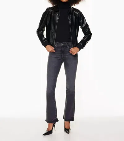 Shop Citizens Of Humanity Lilah High Rise Bootcut Jean In Caviar In Grey
