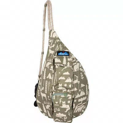 Shop Kavu Mini Rope Bag In Valley Folklore In Green