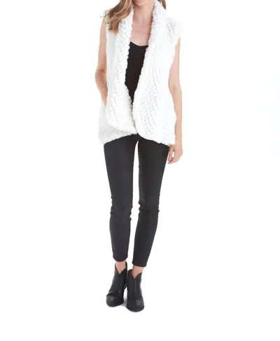 Shop Love Token Ali Faux Fur Vest In Ivory In White
