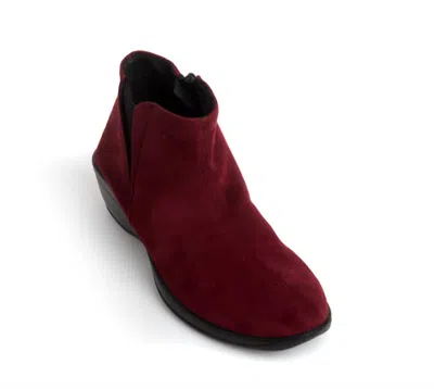 Shop Arcopedico Women's Luana Boot - Medium Width In Burgundy Suede In Red