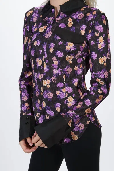 Shop Baum Und Pferdgarten Mirinda Shirt In Paris Flower Purple In Black
