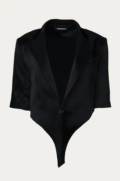 Shop Boyarovskaya Body Art Jacket In Black In Blue