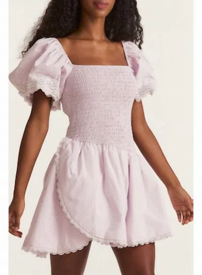 Shop Loveshackfancy Asa Dress In Soft Iris In Pink