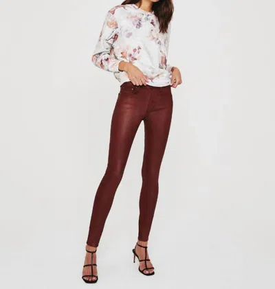 Shop Ag Farrah Skinny Jean In Dark Hibiscus In Brown