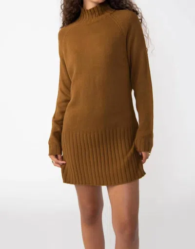 Shop Sanctuary The Sweater Mini Dress In Spice In Brown