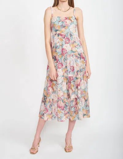Shop Emory Park Floral Midi Dress In Multi In Pink