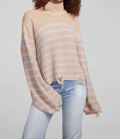 Shop Chaser Aimee Fairfax Stripe Pullover In Beige