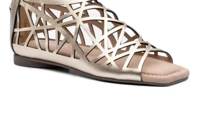 Shop Golo Lazy Sandal In Gold In Beige