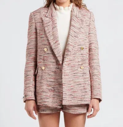 Shop Berenice Shelby Tweed Blazer In Multi In Pink
