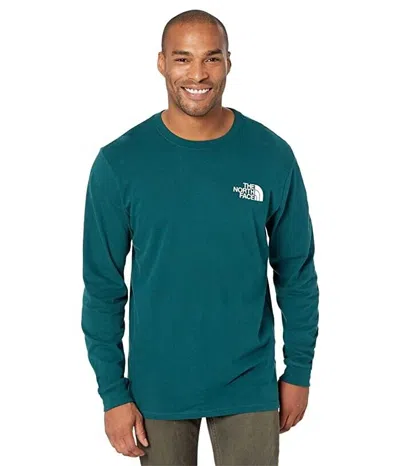 Shop The North Face Box Nse Nf0a4762ek2 Men's Green Long Sleeve T-shirt Small Sgn099