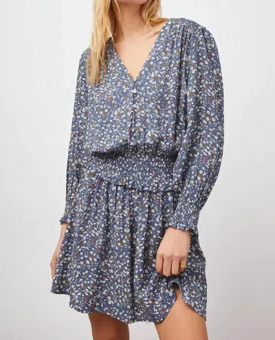 Shop Rails Zana Dress In Blue Ditsy Floral In Grey