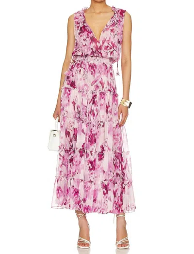 Shop Misa Hollen Dress In La Vie En Rose In Pink