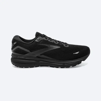 Shop Brooks Men's Ghost 15 Running Shoes - 2e/wide Width In Black/black/ebony