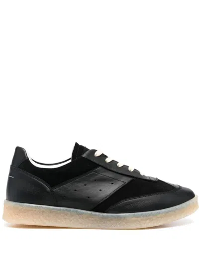 Shop Mm6 Maison Margiela Sneakers With Inserts In Black