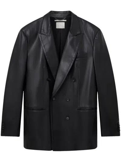 Shop Stella Mccartney Alter Mat Double-breasted Jacket In Black
