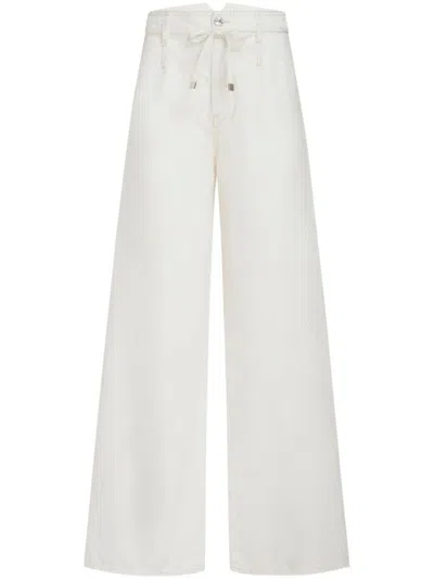 Shop Etro Wide Leg Denim Jeans In White