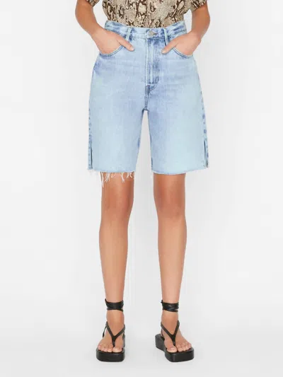 Frame High Rise Bermuda Shorts In Rossum 1 Year In Blue