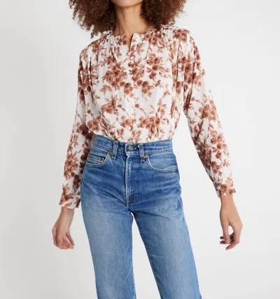 Shop Mille Florian Top In Cafe Bouquet In White