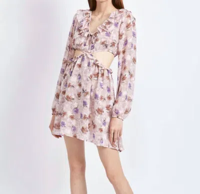 Shop En Saison Brenna Cut Out Dress In Lilac In Purple