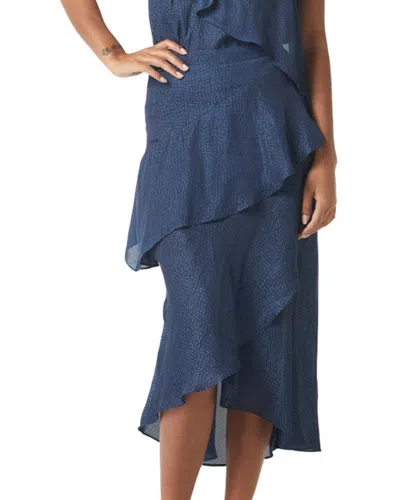 Shop Misa Odette Skirt In Cerulean Dot In Blue
