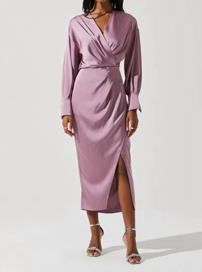 Shop Astr Sadyra Dress In Mauve In Purple