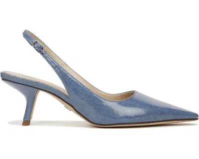 Shop Sam Edelman Women's Bianka Slingback Pump Heel In Denim In Blue