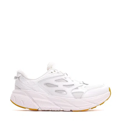 Shop Hoka U Clifton Athletics Shoes In Wwh White / White