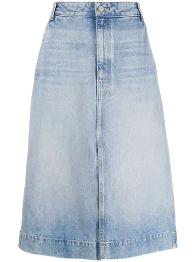 Shop Khaite Charlene Skirt Clothing In Blue
