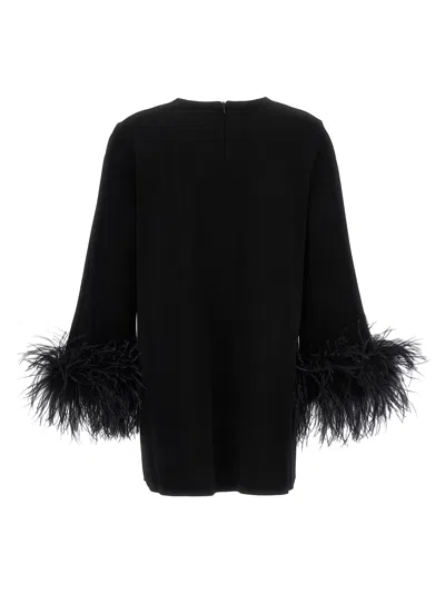 Shop Valentino Feather Jersey Sweater, Cardigans Black