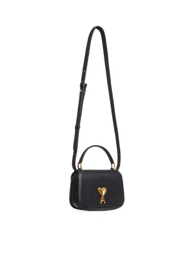 Shop Ami Alexandre Mattiussi Ami Paris Women Shoulder Bag In Black Calfskin