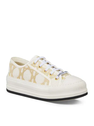 Shop Dior Christian  Women Walk`n` Platform Sneaker –  Or In White