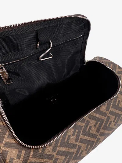 Shop Fendi Man Make Up Bag Man Brown Beauty Cases