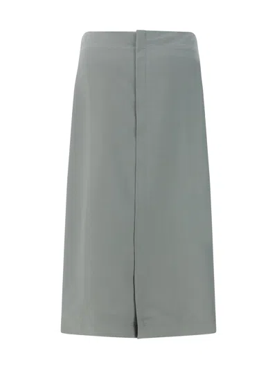 Fendi Light Grey Mohair Blend Skirt In Multicolor
