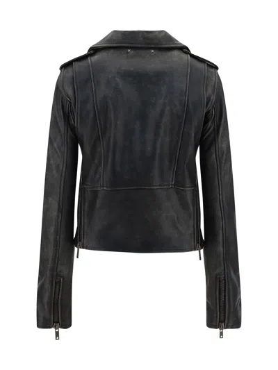 Shop Golden Goose Women Leather Jacket In Black
